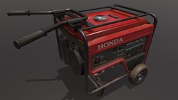 Honda Generator photo, red, garage, generator, tools, photorealistic, hard, painted, realtime, game-art, honda, metal, realistic, game-ready, metallic, pbr, hardsurface, gameready