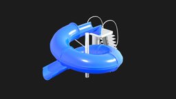 Small Plastic Playground Waterpark Slide toy, exterior, slide, equipment, play, park, summer, outdoor, public, playground, realistic, waterpark, plastic, hyperpop