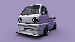 Suzuki Carry automobile, truck, japan, van, transport, drift, omni, suzuki, jdm, stance, carry, hoonigan, pandem, blender, vehicle, car, sport, kei-truck