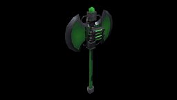 Fantasy Axe-00 low-poly-model, low-poly-blender, weapon, handpainted, low-poly, cartoon, axe, axe-cartoon