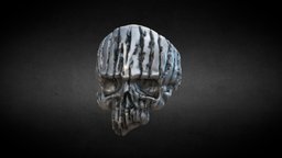 Ring.  A wooden skull for 3d printing stl, 3dprintable, biker, guardians, groot, guardiansofthegalaxy, skull, ring, evil