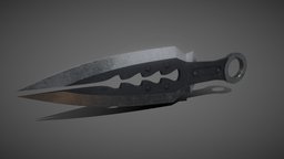 Kunai Knife melee, sharp, metal, weapon, knife, war, steel, krunker