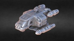 Spaceship concept, hi-poly (original concept) unique, hipoly, original, endi, game, blender, sci-fi, ship, concept, spaceship
