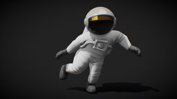Dancing Astronaut moon, stellar, dance, astronaut, mixamo, astro, dancing, character, low-poly, lowpoly, man, sci-fi, walk, animation, space