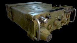 AN / PRC-77 Portable Radio Transceiver us, army, radar, 77, vietnam, transmitter, prc, prc-77, substancepainter, substance, technology, gear, war, radio