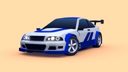 Blacklist: Low Poly Outrun Car cars, pack, supercar, wanted, lowpoly, stylized, noai