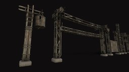Industrial Pillar and Pipe Assets pipe, console, fps, rusty, pillar, tps, industrial, environment