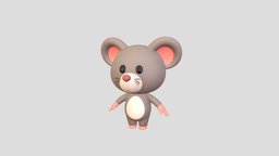 Character164 Rat rat, toon, cute, little, baby, toy, mouse, grey, lab, mascot, mammal, fur, ear, hamster, mice, rodent, character, cartoon, animal, noai