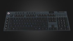 Logitech G915 Keyboard gaming, low-profile, logitech, lightspeed, 3d, model, keyboard, g915