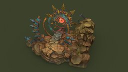 Portal handpaintedtexture, diffuse-only, lowpolymodel, maya, handpainted, lowpoly, handpainted-lowpoly, environment