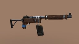Scrap Rifle  (GameReady model) rifle, postapokalyptic, weapon, low, poly