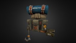 Backpack Survival grenade, survival, props, backpack, substance_painter, props-assets, props-game, substance, maya, substance-painter