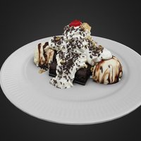 Ice cream 3D Model food, remake, dessert, 3d-printable, photogrammetry, agisoft-photoscan