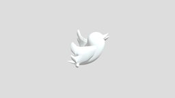 TwitterBirdRigged bluebird, birdie, bluebirdie, twitterlogo, twitter-logo, twitter-3d