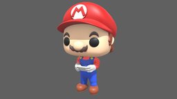 Mario with a NES controller (Funko Style) nintendo, nes, luigi, famicom, supermario, mariobros, funko, mariobross, substancepainter, substance, mario