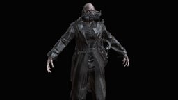SuperZombie6 ancient, rpg, hunter, unreal, mutant, undead, claws, logger, character, unity, game, pbr, low, poly, skull, monster, rigged, zombie, ghol