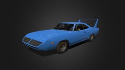 1970s Muscle Car #5 muscle, classic, automotive, old, coupe, game-ready, blender, vehicle, car