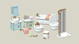 Bathroom Pack bathroom, b3d, bath, pack, bathroom_accessories, blender, blender3d