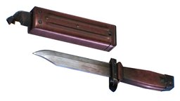 Bayonet Knife with Scabbard UTD Training  RK 6*4 rifle, curved, special, hilt, legendary, silver, arms, handle, patterns, combat, realistic, training, iron, bayonet, tactical, scabbard, persian, edged, polymer, double-edged, weapon, knife, texture, lowpoly, gun, dagger, blade, gold, steel, inlaid, 3-model
