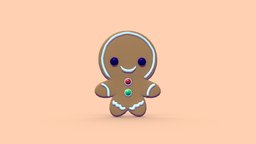 Kawaii Gingerbread gingerbread, kawaii, 3december, gingerbread-man, simple, 3december-gingerbread, phoned-in
