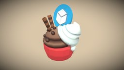 3December 2020 Day 9: Ice Cream food, cookies, icecream, wafer, ice-age, blender, lowpoly, cup, 3december2020, 3december2020-ice-cream