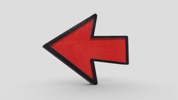 Arrow 4 arrow, symbol, red, down, direction, side, up, sign, ready, icon, presentation, graphic, gps, show, turn, advertising, emoticon, navigation, bold, pointer, cursor, various, game, low, poly, plastic, black