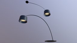 Twiggy Lamps lamp, curved, standing, ceiling, shade, twiggy, substancepainter, substance, light