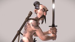 Chinese Pirate chinese, charactermodel, maya, character, 3d, art, zbrush, animation, sword, pirate, daesdc2022, daesdc2022ccw