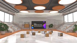 Conference Hall | Auditorium | VR | Baked room, virtual, 360, seat, baked, vr, hall, auditorium, seats, showroom, conference, seminar, meeting, lecture, vrchat, interior, space