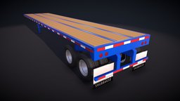 Flatbed Trailer trailer, loader, flatbed, vehicle