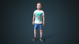 Facial & Body Animated Kid_M_0014 kid, boy, people, 3d-scan, photorealistic, child, rig, 3dscanning, 3dpeople, iclone, reallusion, cc-character, rigged-character, facial-rig, facial-expressions, character, game, scan, 3dscan, animation, animated, rigged, autorig, actorcore, accurig, noai