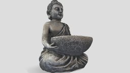 Buddha with bowl buddha, yin, statue, religion, zen, meditation, buddha-statue, character, art, sculpture