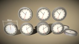Station Clock (Remastered) clock, remastered, wall-clock, second-hand, vis-all-3d, 3dhaupt, software-service-john-gmbh, station-clock, train-station-clock, train-station-clock-low-poly, low-poly, animation, hour-hand, minute-hand