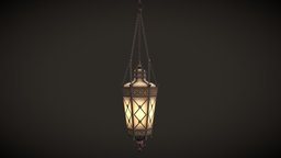 Lantern lamp, lantern, exterior, vintage, medieval, unreal, furniture, old, unity, lighting, game, pbr, lowpoly, interior, light, gameready