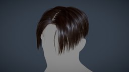 game ready male hairstyle hair, realtime, brown, haircut, haircards, hairstyle, readyforgame, game, gameready, haircard