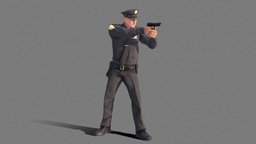 Policeman police, guard, cop, officer, policeman, unity, unity3d