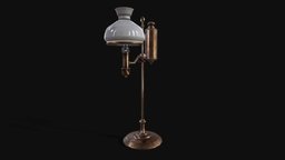 Victorian Brass Oil Lamp lamp, victorian, oil, brass, oillamp, charming