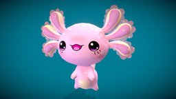 Cute Axolotl cute, avatar, toy, pet, underwater, toys, fbx, sweet, pets, kawaii, salamander, blendshapes, axolotl, vrchat, blendshape, avatars, unity, unity3d, cartoon, creature, animal, animation, animated, rigged, ambystoma