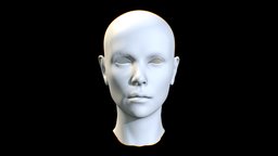 CHARLIZE THERON_HEAD body, anatomy, basemesh, head, woman, character, bust, female, free, download