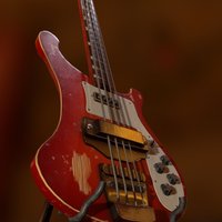Rickenbacker 4001 Bass music, instrument, guitar, vintage, worn, used, bass, old, rickenbacker