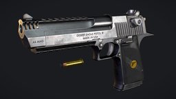 Desert Eagle handgun, ready, metal, realistic, pistol, magnum, deagle, game, pbr