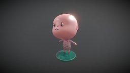 bighead mini  baby baby, dog, kid, toy, figure, fun, child, clay, ue4, daughter, babygirl, familiy, substancepainter, substance, unity, girl, zbrush, funny