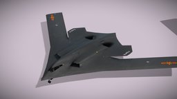 Xian H-20 stealth bomber stealth, airplane, bomber, strategic, aircraft, chinese, jet, xian, h20, subsonic, jetbomber, lowpoly, rigged, flyingwing, plaa, h-20