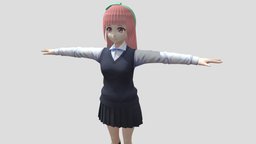 【Anime Character】Female011 (Discount/Unity 3D) japan, animemodel, anime3d, animecharacter, japanese-style, anime-character, vroid, unity, anime, japanese