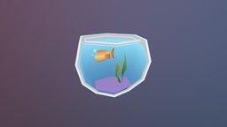 Fishbowl fish, bowl, prop, shadeless, tank, fishtank, fishbowl, householdpropschallenge, lowpoly