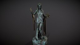 Azura statue, skyrim, azura, elderscrolls, zbrush