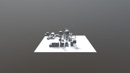 3D Factory Scene 3d-scan, 3d-model, 3d