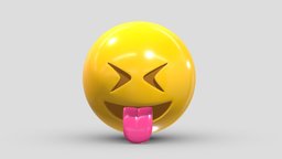 Apple Squinting Face with Tongue face, set, apple, messenger, smart, pack, collection, icon, vr, ar, smartphone, android, ios, samsung, phone, print, logo, cellphone, facebook, emoticon, emotion, emoji, chatting, animoji, asset, game, 3d, low, poly, mobile, funny, emojis, memoji