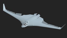 Tupolev PAK DA Low Poly PBR Realistic stealth, airplane, fighter, bomber, army, da, russian, strategic, force, russia, realistic, tupolev, pak, weapon, asset, 3d, low, poly, model, military, air, plane, tu-95, next-generation