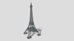 Eiffel Tower lowpoly france, french, eiffel-tower, low-resolution, low-poly, stylized
